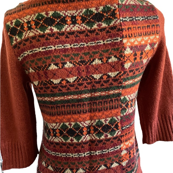 kensie • 3/4 sleeve nordic sweater • small - Picture 5 of 6